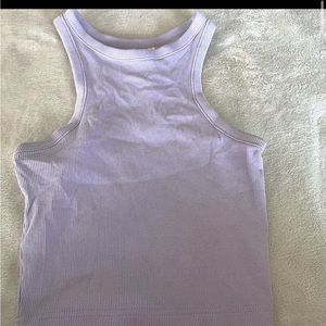 h&m purple crop